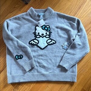 Forever 21 Gray Sweater with Hello Kitty Design